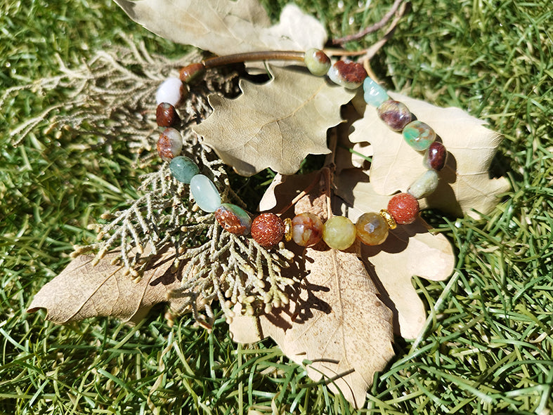 Bracelet pierres fines : collection Chardon et potiron