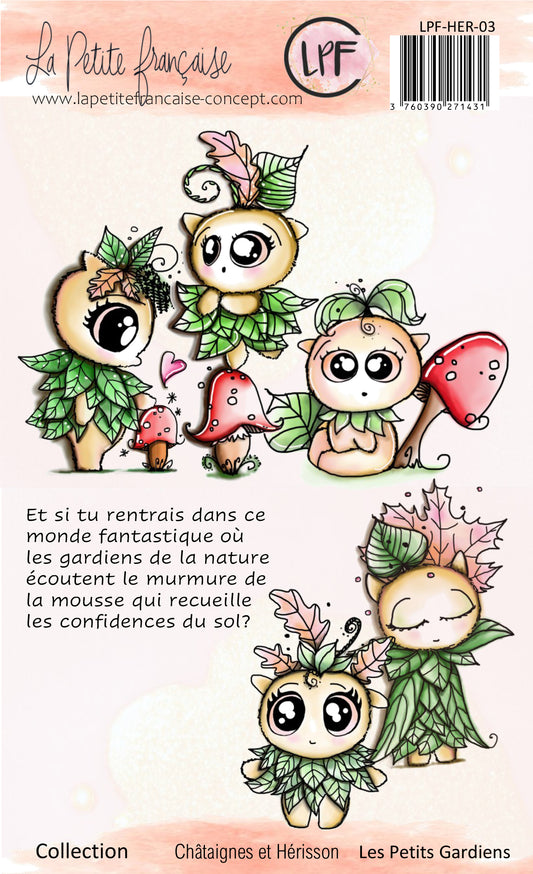 Tampons clear: collection Châtaignes et hérisson: Les Petits Gardiens