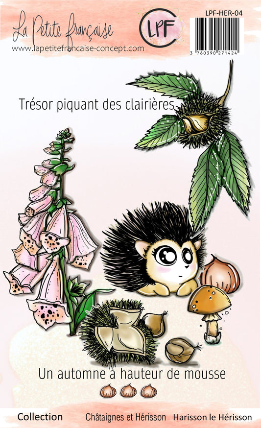 Tampons clear: collection Châtaignes et hérisson: Harisson le hérisson