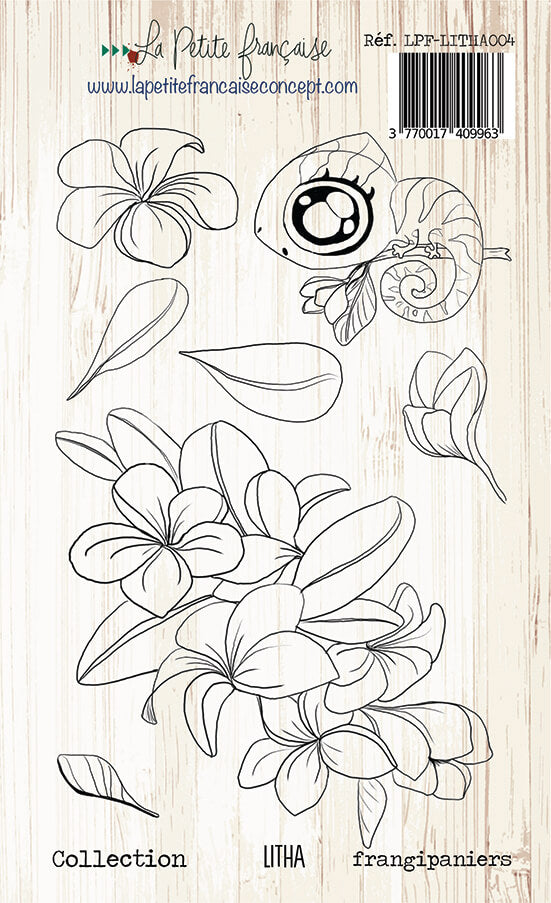 Planche de tampons clear Frangipaniers – Collection Litha | La Petite Française