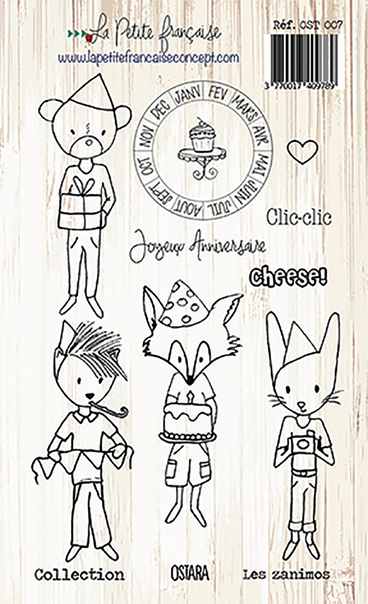Tampon clear : Collection OSTARA-Les Zanimos