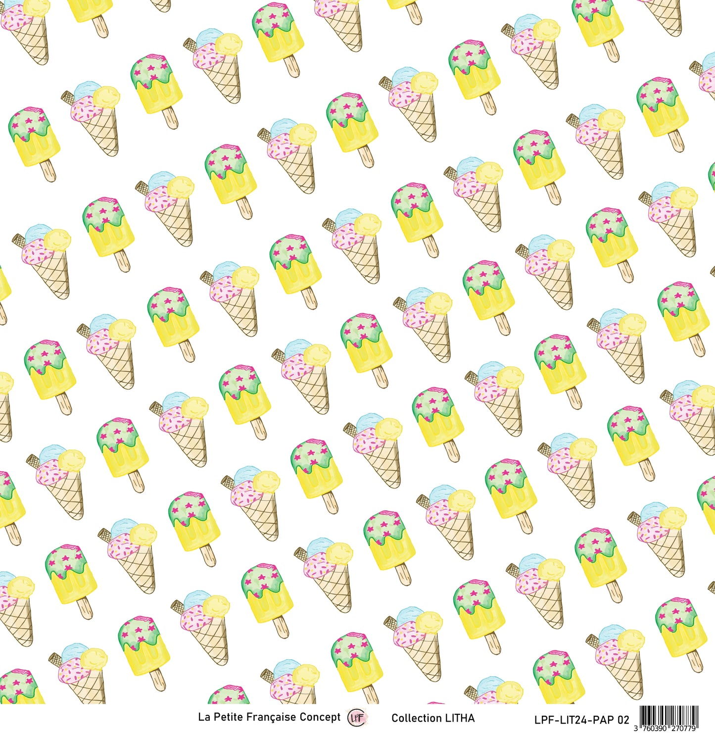 Pack de 6 Papiers imprimés - Collection LITHA