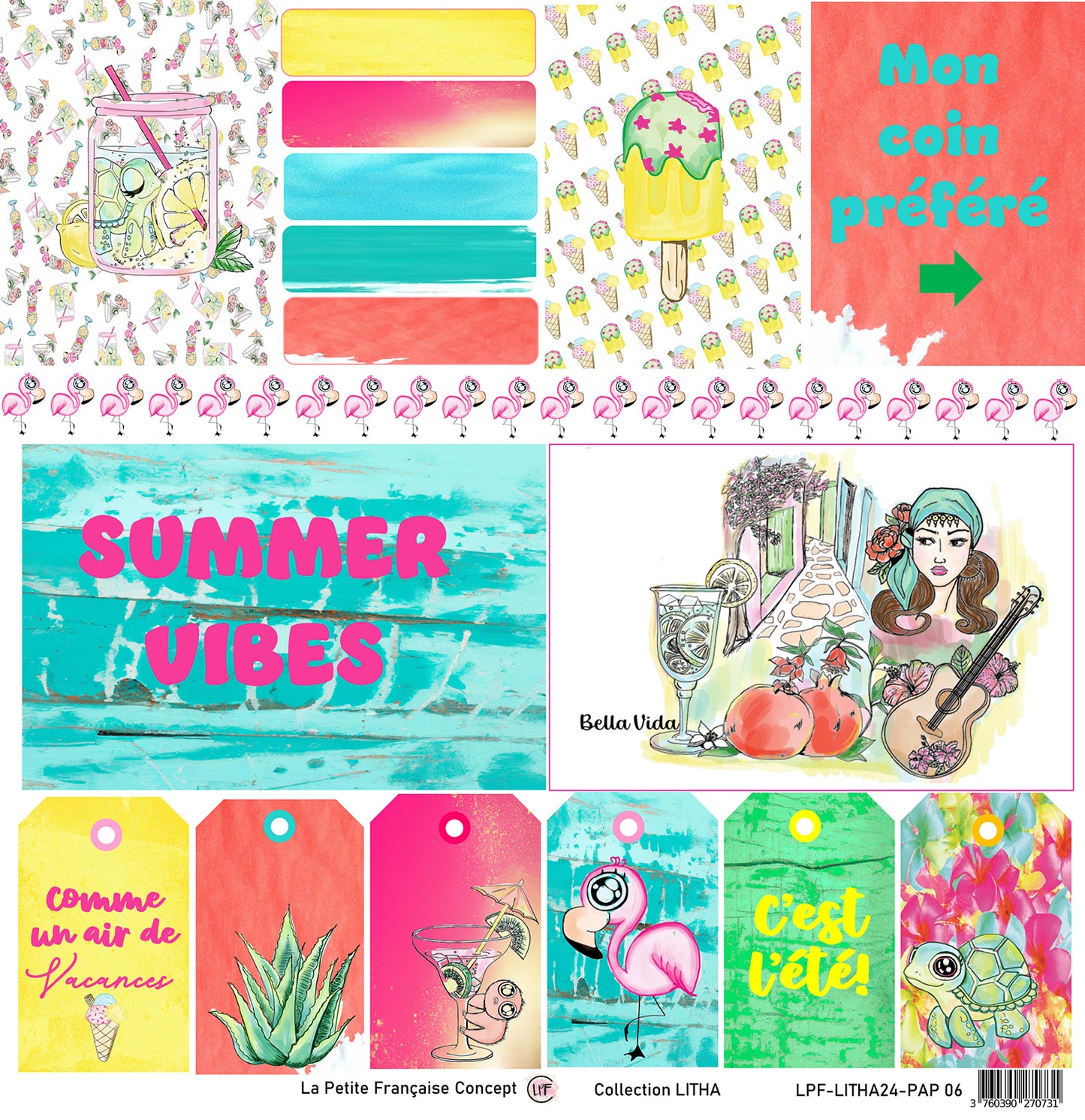 Papier 30,5x30,5cm : Collection LITHA - LITHA 6