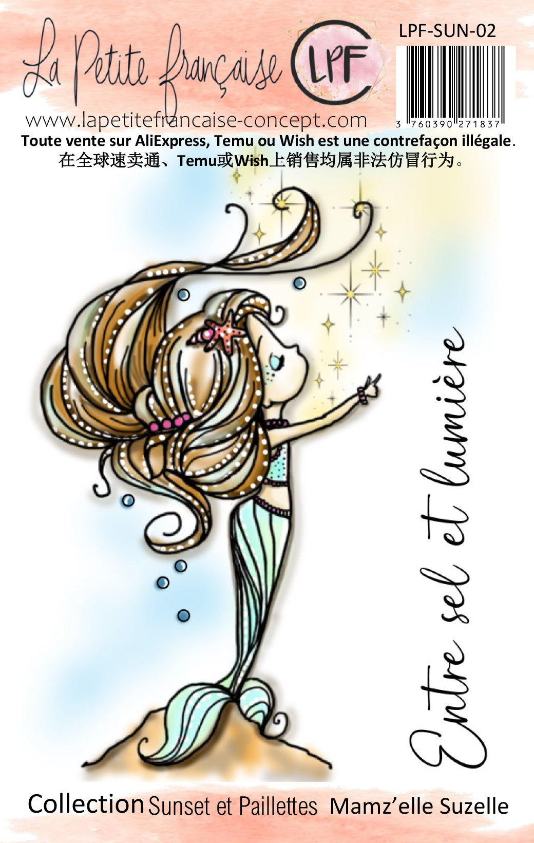 Tampon clear - Mamz'elle Suzelle - Collection Sunset et Paillettes