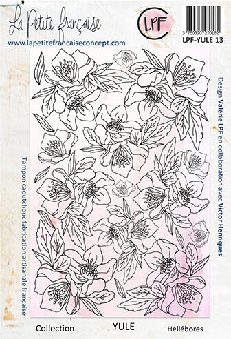 Tampon cling : Collection Yule - Hellébores