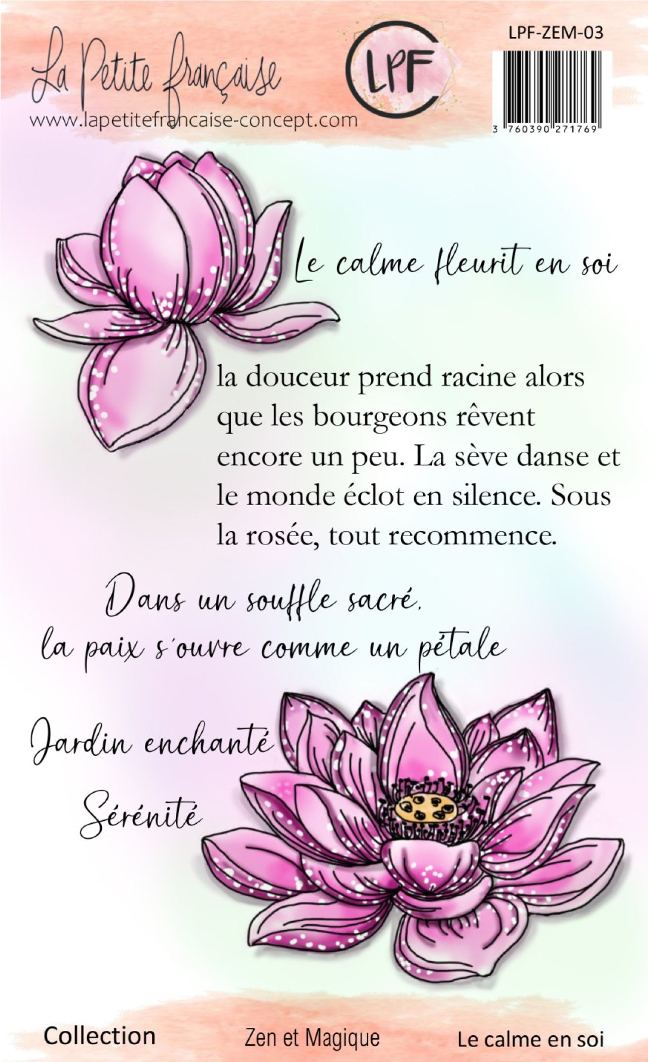 Tampons clear: collection Zen et Magique