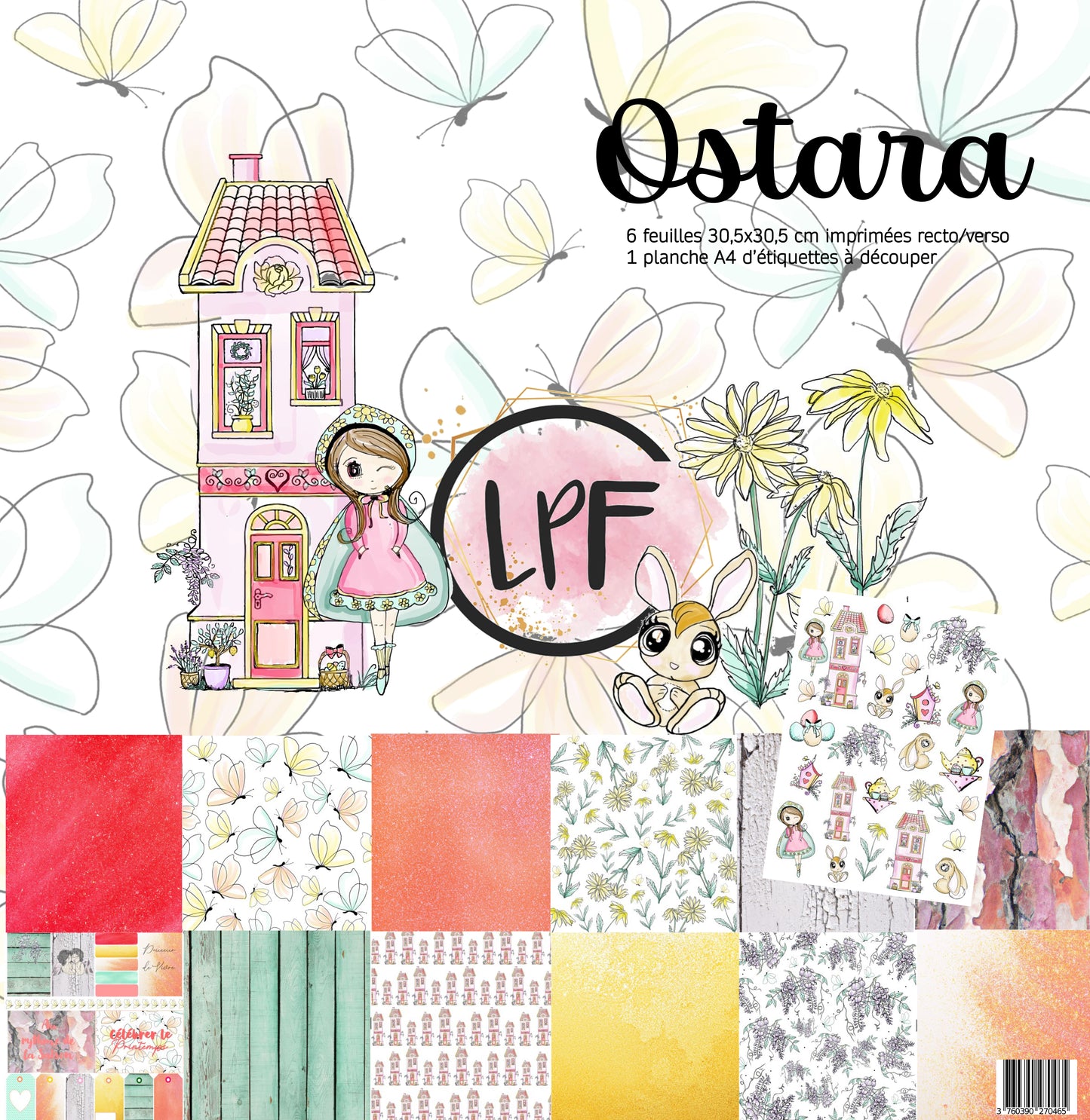 Pack de 6 Papiers imprimés - Collection OSTARA