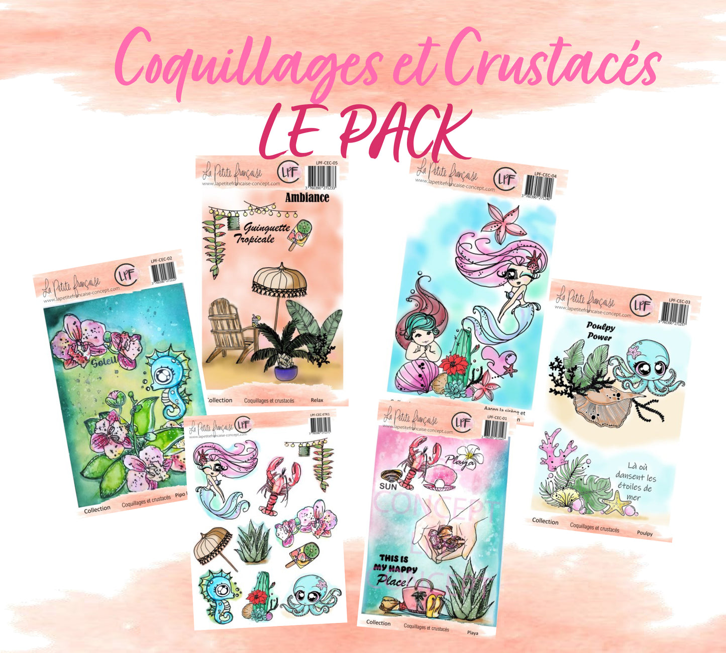 Pack collection Coquillages et crustacés 1