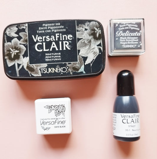 Tsukineko Delicata : Mini encreur Black Shimmer