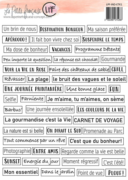 Planche de motifs à découper: collection Les Indispensables