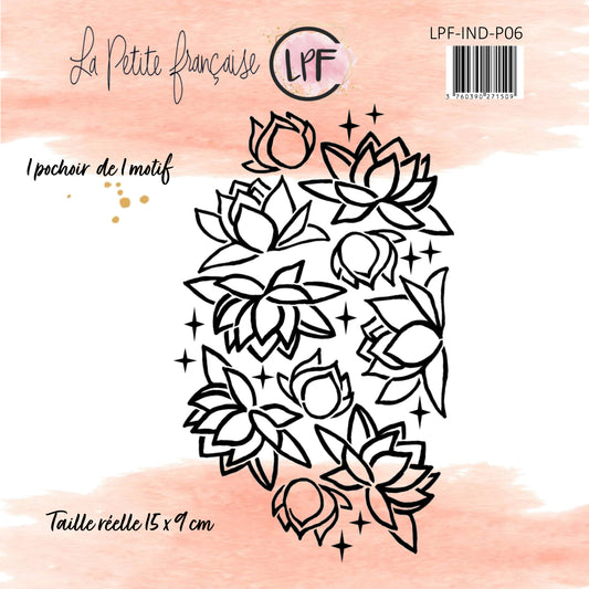 Pochoir lotus magiques - Les Indispensables P06A | Scrapbooking & Décoration