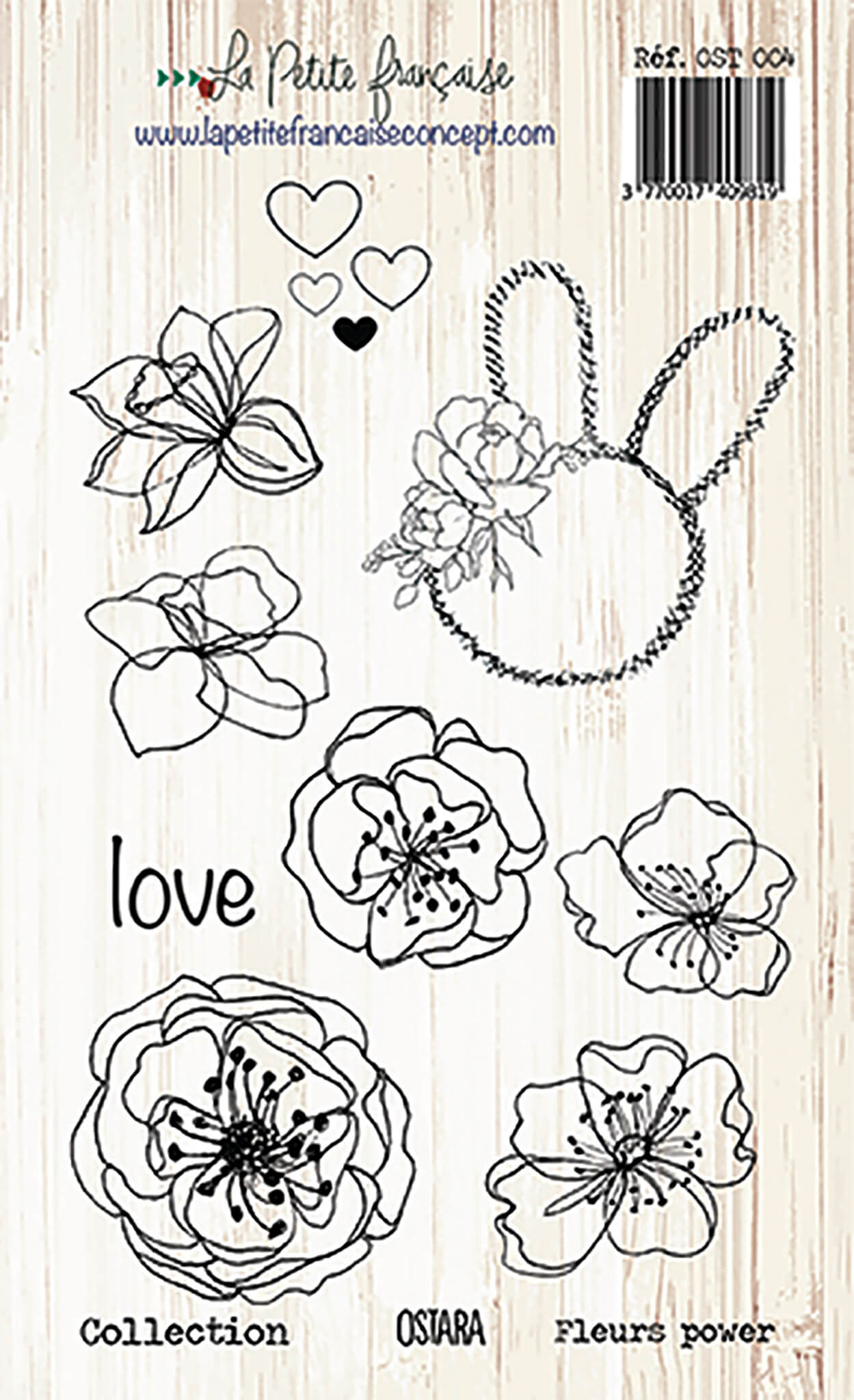 Tampon clear : Collection OSTARA-Flower Power-RUPTURE DE SOCK