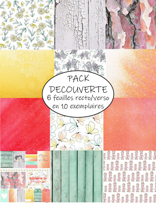 Pack découverte de 60 Papiers imprimés - Collection OSTARA