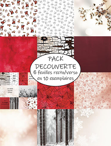 Pack découverte de 60 Papiers imprimés - Collection Yule