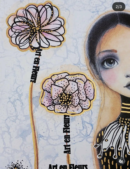 Planche de tampons clear A6 - Art en Fleurs