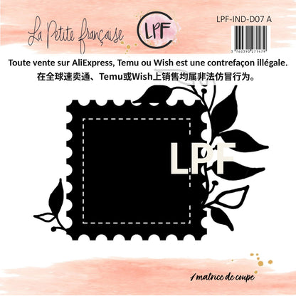 Die Cadre Timbre Fleuri - Les Indispensables D07 A | Matrice de Découpe LPF
