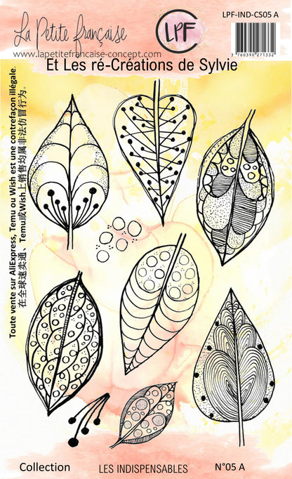 Planche de tampons clear A6 - Feuilles Graphiques par les Ré-créations de Sylvie