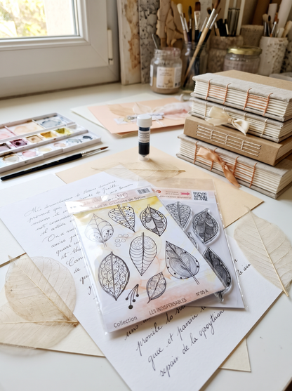 Planche de tampons clear A6 - Feuilles Graphiques par les Ré-créations de Sylvie